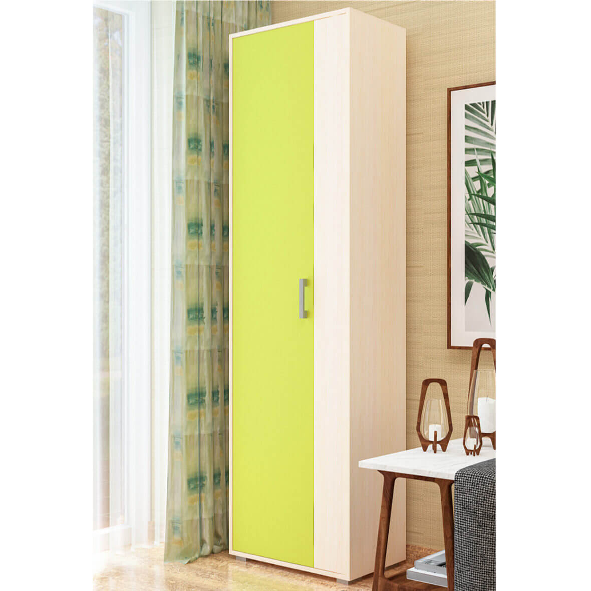 Шкаф двухдверный платяной Манго мол-лайм зеленый