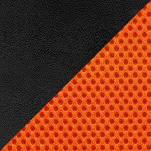 Черный (экокожа)/Оранжевый (ткань TW-14)