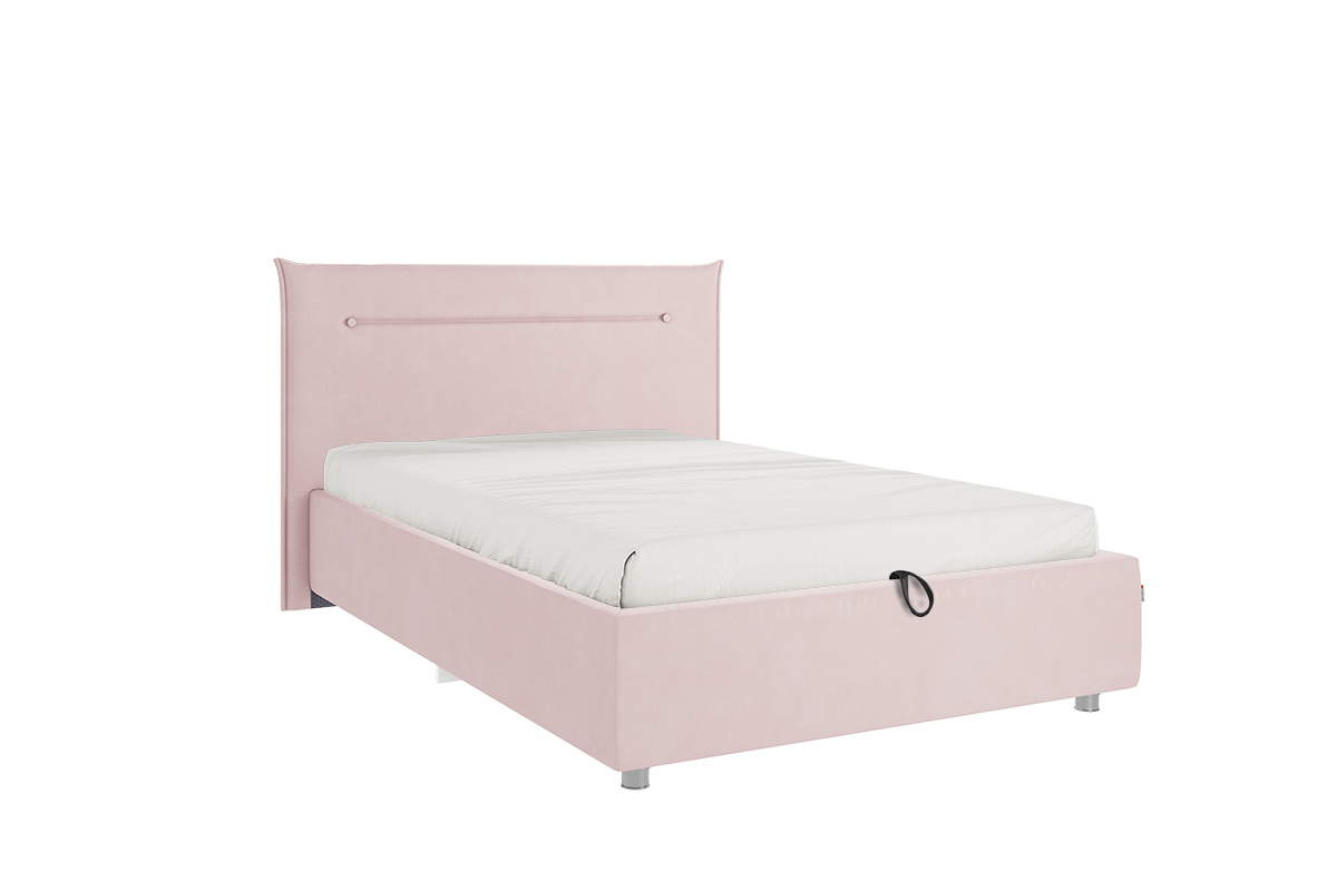 Кровать Альба 1.2 – Нежно-розовый (велюр)