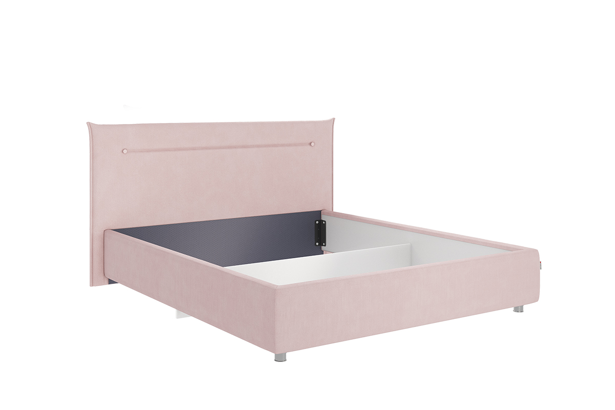 Кровать Альба 1.6 – Нежно-розовый (велюр)