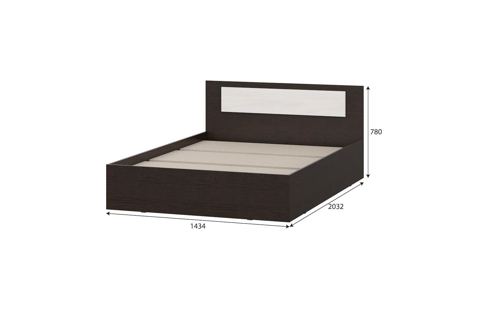 Кровать Виста 1.4м с размерами